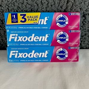 Fixodent Denture Adhesive 3 Pack